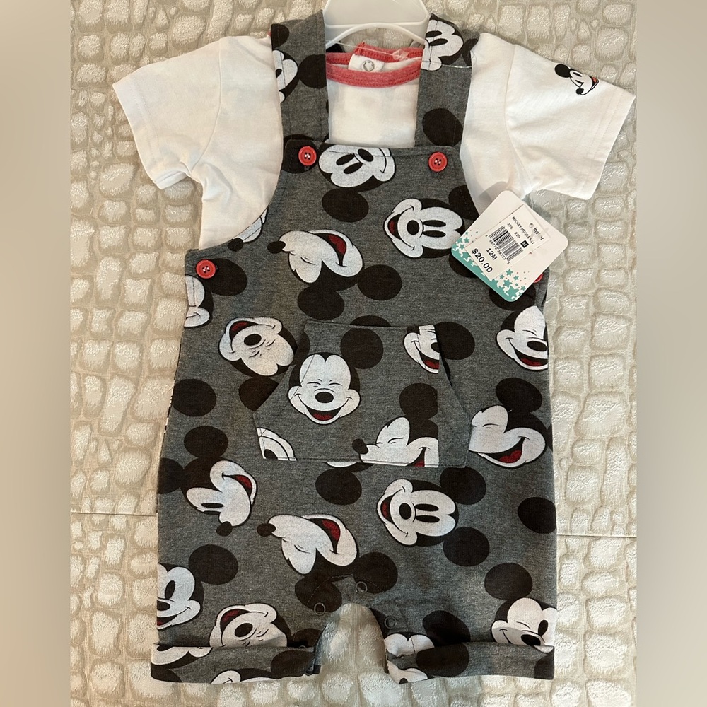 Kids Mickey Mouse Overall Set